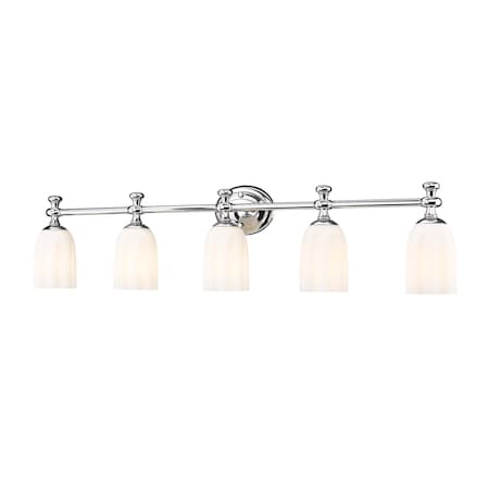 Z-Lite Orion 5 Light Vanity, 40.25in. W x 33in. L, Chrome 1102-5V-CH